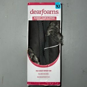 Women’s Size 10 Dark Grey Dearfoams Indoor Outdoor Clog Slipper BNWT